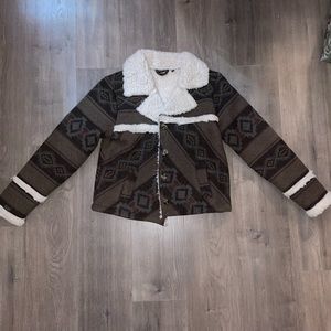 Cruel denim sherpa lined jacket